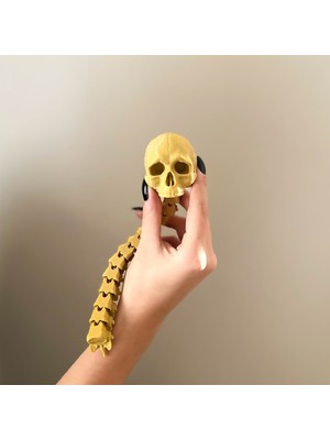 Alvina Atölye Predator İnsan Kafatası Ödülü Mini Figür 21 cm