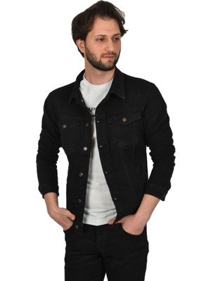 Deepsea Likralı Slim Fit Kot Mont Jean Ceket 2304001