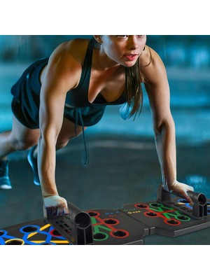 Sentk Şınav Çalışma Bar Tahtası Aleti Katlanabilir 22 Ayrı Fonksiyonlu Push Up Board Fitness Egzersiz