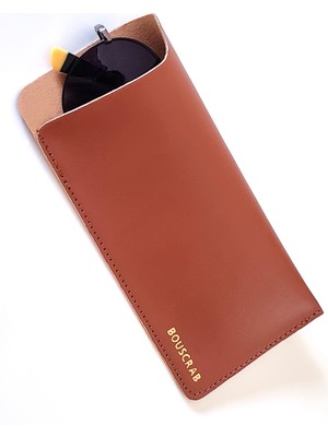 Bouscrab Vegan Deri Gözlük Kılıfı 17X8 cm Hafif ve Kompakt Tasarım - Güneş Gözlüğü