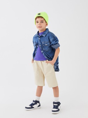 LC Waikiki Kids Basic Uzun Kollu Erkek Çocuk Jean Gömlek