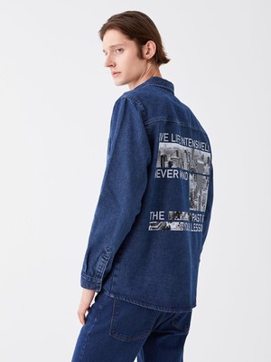 LC Waikiki Jeans Regular Fit Uzun Kollu Erkek Jean Gömlek