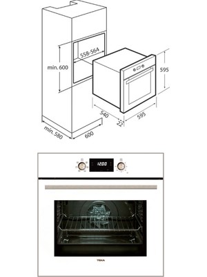 Teka - Chef 6 Premium Ankastre Beyaz Set ( Atv 60 Beyaz - Gbe 64002 Kbc Wh - HAK625 Wh )