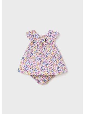 Mayoral Yenidoğan Kız Fırfır Yakalı Elbise