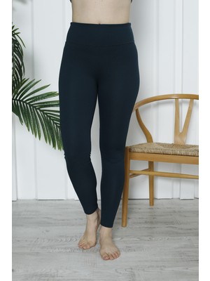 Nicoletta Kadın Yüksek Bel Toparlayıcı Tayt Kaşkorse Fitilli Petrol Yeşili