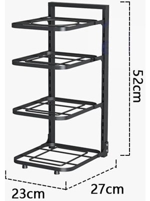 Magiceham Mutfak Ayarlanabilir Dört Katmanlı Tencere Rafı (Yurt Dışından)