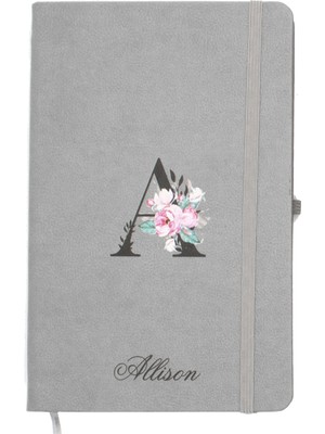 Giftcrea Kişiye Özel Lastikli Termo Deri Çizgili Defter Set , Isme Özel Kişiselleştirilebilir Hediye