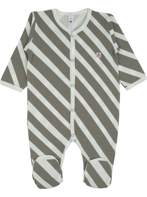 Jrmori Verev Çizgi Baskılı Boydan Çıtçıtlı Tulum