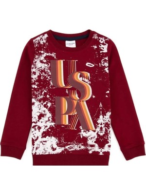 U.S. Polo Assn. Erkek Çoçuk Bisiklet Yaka Baskılı Sweatshirt