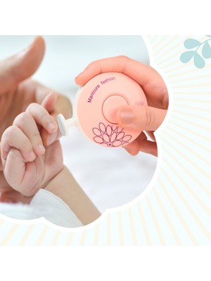 Hodaf Yenidoğan Bebek Tırnak Törpüsü Pilli 6 Başlıklı Çocuk Tırnak Makası Manikür Set Bebek Bakım Tırnak Makası