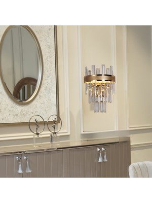 Apliqa Diandra Tekli Gold Kaplama 8 Watt 3 Renk Ledli Yatak Başı ,salon LED Aplik