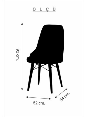 Haman 2 Adet Nubuk Kumaş Siyah Ahşap Gürgen Ayaklı Mutfak Sandalyeleri