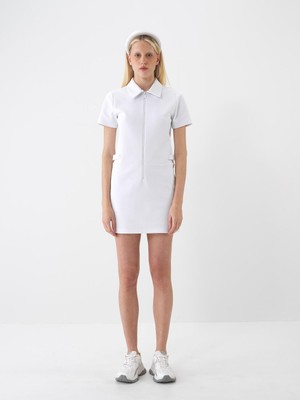 Xint Polo Yaka Pamuklu Regular Fit Mini Elbise