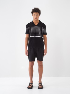 Xint Erkek Siyah Doğal Dökümlü Regular Fit Kazak