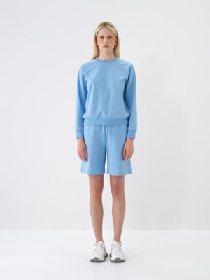 Xint Kadın Mavi Regular Fit Pamuklu Şort