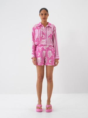 Xint Kadın Pembe Oversize Şort