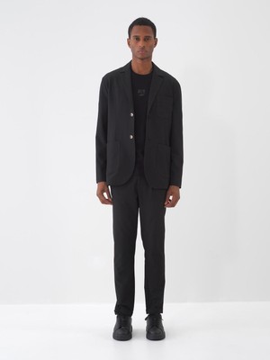 Xint Erkek Siyah Doğal Dökümlü Slim Fit Pantolon