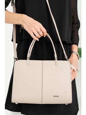 Just Polo Kadın Taş Rengi Ayarlanabilir Uzun Askılı El ve Omuz ÇANTASI-4079