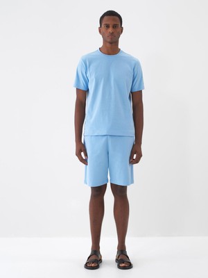 Xint Erkek Mavi Regular Fit Pamuklu Şort
