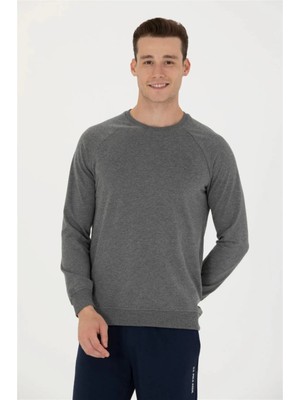 U.S. Polo Assn. Erkek Gri Bisiklet Yaka Basic Sweatshirt