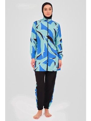 Alfasa Fiji Üst Desenli Tesettür Mayo