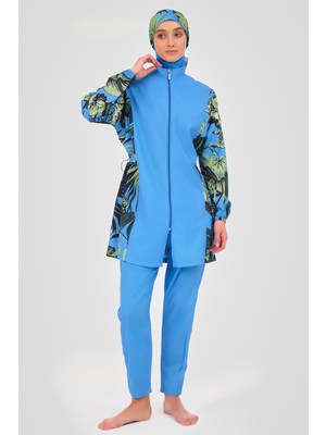 Alfasa Bahama Desenli Tesettür Mayo