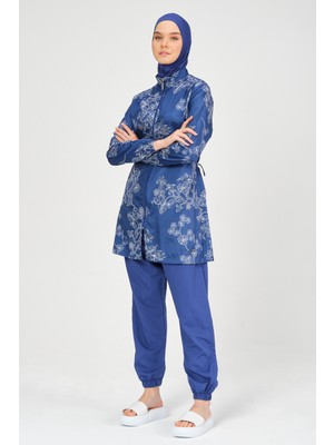 Alfasa Nakış Desenli Tesettür Mayo