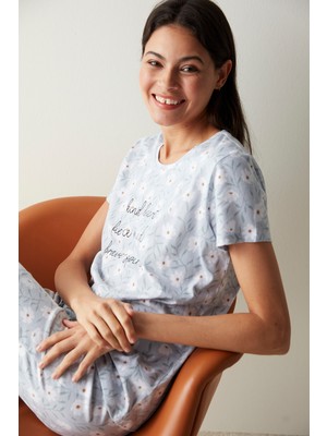 Penti Kind Heart Gri Kapri Pijama Takımı