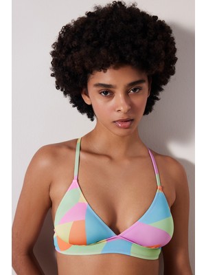 Aqua Bralet Çok Renkli Bikini Üstü
