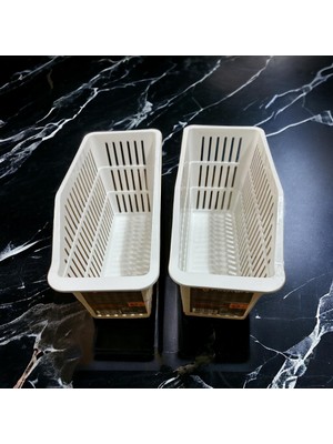 Sermer Pazarlama 2 Adet Buzdolabı Düzenleyici Sebze Meyve Sepeti Mutfak Banyo Tezgah Altı Üstü Organizer