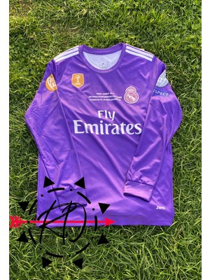RODAK WEAR Real Madrid 2017/2018 Cristiano Ronaldo Uzun Kollu Final Cardif Forması