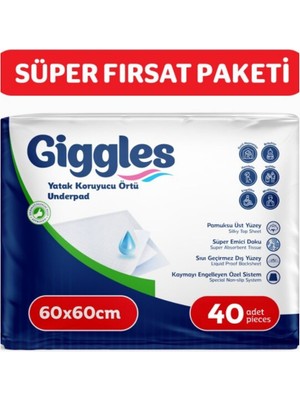 Giggles 60X60 Yatak Koruyucu Örtü 40 Adet