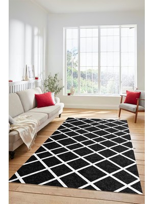 Evdeya Düz Desenli Dijital Kaymaz Yıkanabilir Sade Yolluk Mutfak Koridor Salon Halısı Sade-20-Antrasit