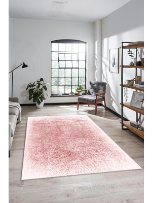 Evdeya Dijital Baskı Kaymaz Yıkanabilir Sade Düz Renk Tasarım Yolluk Mutfak Salon Halısı, Sade-43-Pembe,