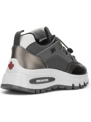 Bestoff Kadın Platin (36-40) Kalın Exrta Comfort Sneaker