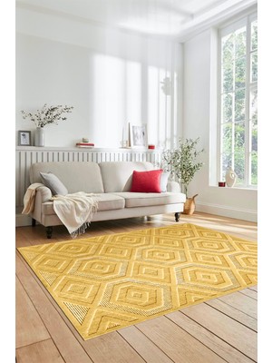 Evdeya Düz Renk Sade Desen Motifli Kaymaz Taban Yıkanabilir Yolluk Salon Halısı, Sade-26-Kahve,