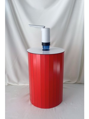 İhtiyaç Al Damacana Kılıfı Dekoratif Saklama Gizleme Kutusu Örtüsü Ahşap