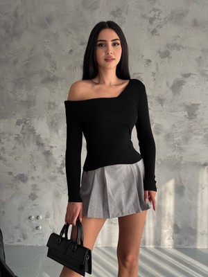 Noa Noa Fitilli Madonna Yaka Detaylı Uzun Kollu Bluz