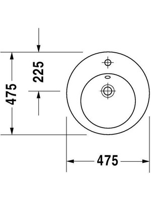 Duravit Lavabo Tezgah Üstden Geçme Ø 47,5 cm 0478470001