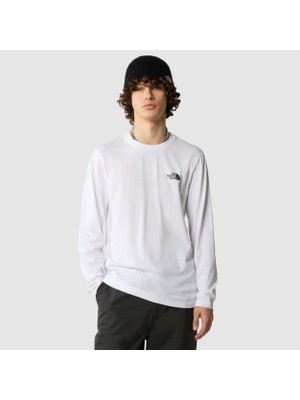 The North Face M L/S Sımple Dome Tee White T-Shirt