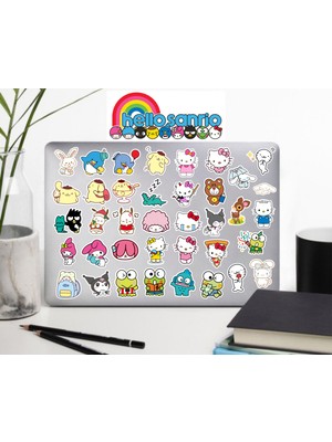 Hediyene Bak Hello Sanrio Defter Suluk Laptop Notebook Tablet Telefon Kılıf Sticker Seti
