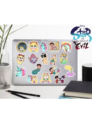 Hediyene Bak Star Vs. The Forces Of Evil Defter Suluk Laptop Notebook Tablet Telefon Kılıf Sticker Seti