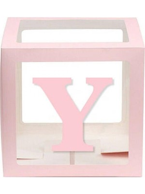 Kidspartim Şeffaf Kutu Harf Pembe Y