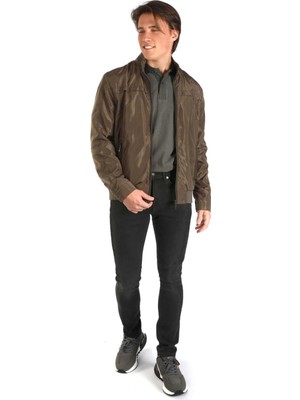 Lee Cooper Fablos Erkek Dokuma Mont Açık Haki