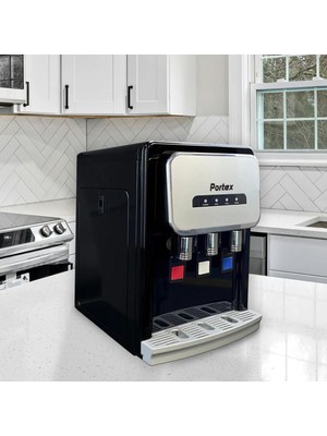 Portex Tezgah Üstü Sıcak Soğuk ve Normal Su Çıkışlı Arıtmalı Su Sebili