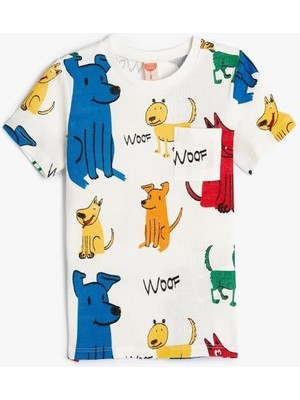 Koton Erkek Bebek Tişört Kısa Kollu Bisiklet Yaka Pamuklu Günlük Stil