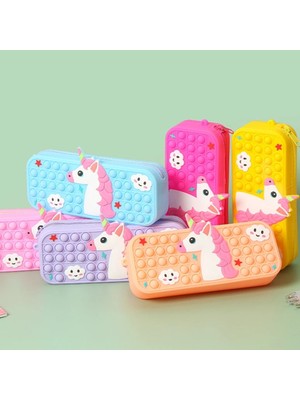 Bifeng Shop NO.531 Tarzı Lolede Sevimli Unicorn Dekompresyon Kalem Kutusu Kawaii Kalem Kutusu Öğrenci Kalem Çantası Cartable Scolaire Fille Kırtasiye Okul Öğeleri (Yurt Dışından)