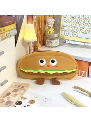 Bifeng Shop No.2 Tarzı Hamburger Kalem Kutusu Kore Sevimli Karikatür Öğrenci Kırtasiye Taşınabilir Kozmetik Çantası Saklama Çantası Kawaii Kalem Kutusu Okula Dönüş (Yurt Dışından)