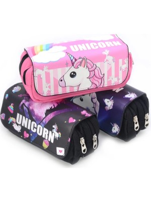 Bifeng Shop No.17 Tarzı Kalem Kutusu Unicorn Kawaii Kırtasiye Kalem Kutusu Trousse Scolaire Astuccio Büyük Kapasiteli Kalem Çantası Estuche Lapices Kalem Çantası (Yurt Dışından)