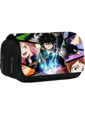 Bifeng Shop No.16 Stili My Hero Academia Anime Kalem Kutuları Yüksek Kapasiteli Kalem Çantaları Karikatür Baskı Midoriya Izuku Kalem Çantası Sevimli Öğrenci Kırtasiye (Yurt Dışından)